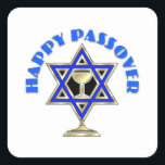 Lycklig Passover Fyrkantigt Klistermärke<br><div class="desc"></div>