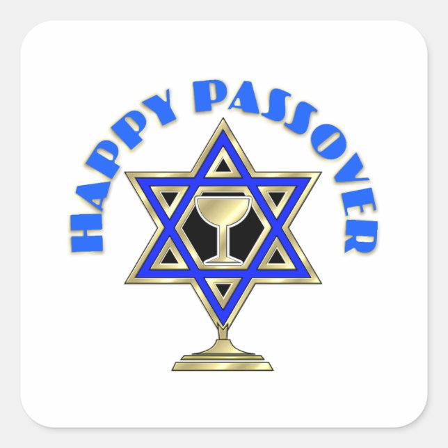 Lycklig Passover Fyrkantigt Klistermärke (Framsida)