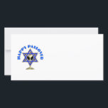 Lycklig Passover Julkort<br><div class="desc">Lycklig Pesach har den judiska stjärnan av David och vin kopp redo för böner och fyra frågor.</div>