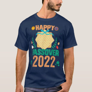 Lycklig Passover Matzah Jewish Helgdag Pesach 2022 T Shirt