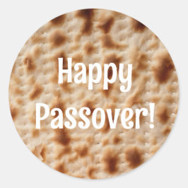 Lycklig Passover Matzah Sticker Runt Klistermärke
