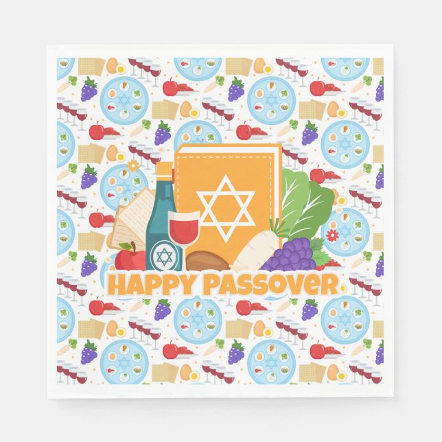 Lycklig Passover Pappersservett (Framsidan)
