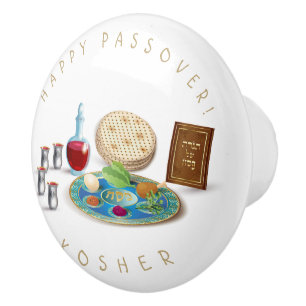 Lycklig Passover Plate Kosher Pesach Knopp