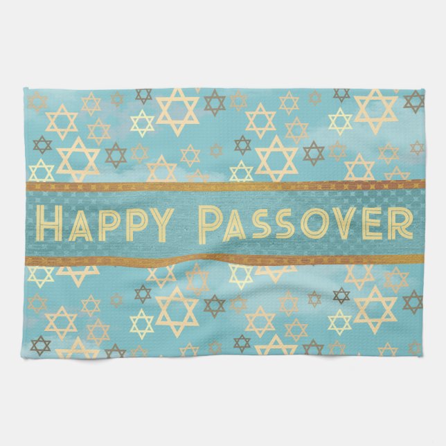 Lycklig Passover Star av David Kökshandduk (Horisontell)