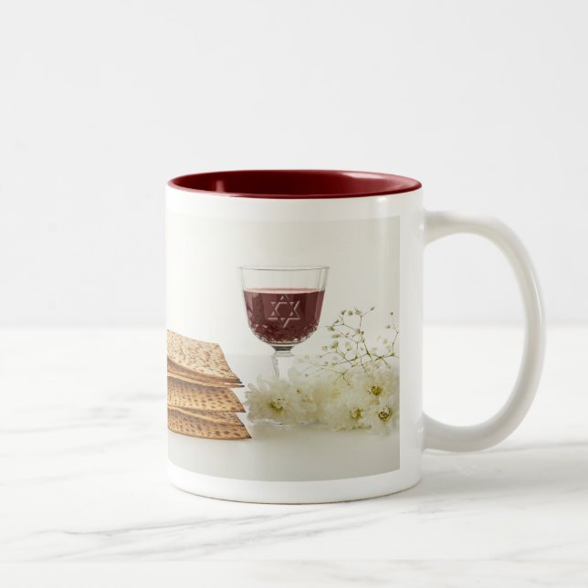 Lycklig Passover Två-Tonad Mugg (Höger)