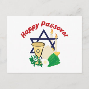 Lycklig Passover Vykort