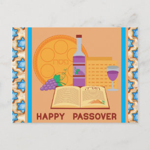 Lycklig Passover Vykort