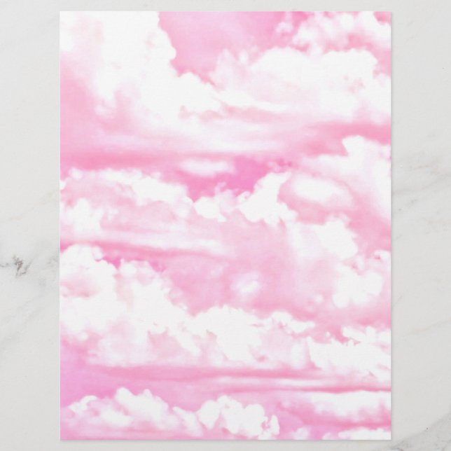 Lycklig Pastel Rosa Clouds (Framsida)
