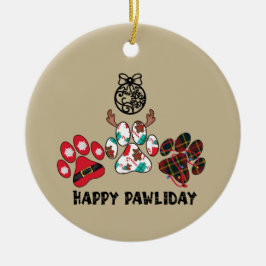 Lycklig Pawliday - Helgdag Ceramic Ornament