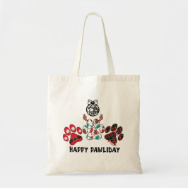 Lycklig Pawliday - jul Helgdag Tote Bag Tygkasse