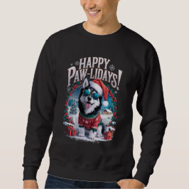 Lycklig Pawlidays Alaska Klee Kai God jul Lång Ärmad Tröja