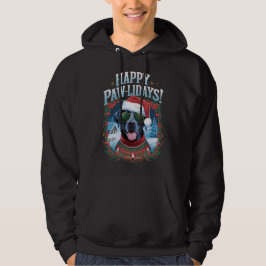 Lycklig Pawlidays Black Labrador Hund-Roligten Jul Hoodie