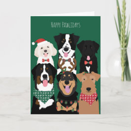 Lycklig Pawlidays Cute jul Hundar Kort