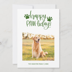 Lycklig Pawlidays Enkel Hund Fotojul-jul Julkort
