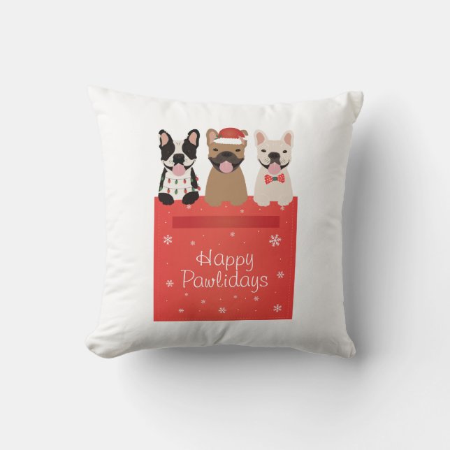 Lycklig Pawlidays Fransk Bulldog Kudde (Framsida)