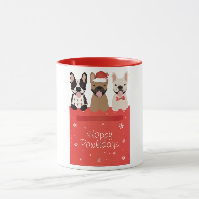 Lycklig Pawlidays Fransk Bulldog Mugg (Center)