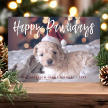 Lycklig Pawlidays Funny Cute Script Pet Hund Photo
