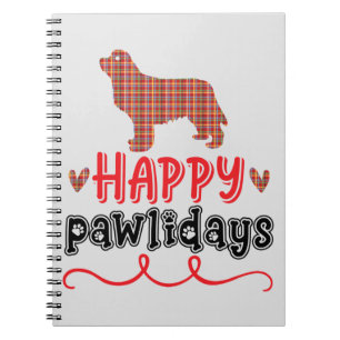 Lycklig Pawlidays Funny Ord Pun Anteckningsbok