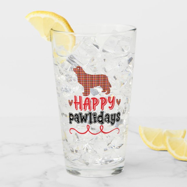 Lycklig Pawlidays | Funny Ord Pun Glaskopp (Framsida Ice)