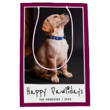 Lycklig Pawlidays Funny Pun Pet Photo