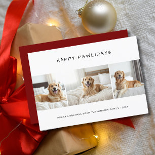 Lycklig Pawlidays Gold Retriver Hund Photo Pet Julkort
