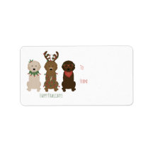 Lycklig Pawlidays Goldendoodle jul Ljus
