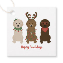 Lycklig Pawlidays Goldendoodle jul Ljus