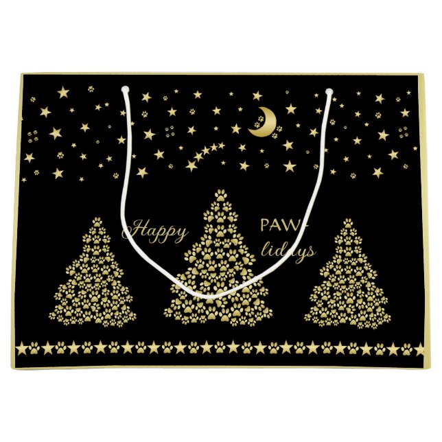 Lycklig Pawlidays, Guld shiny Tass Julgran (Framsidan)