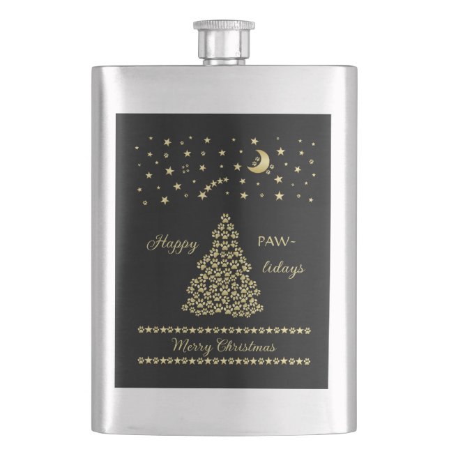 Lycklig Pawlidays, Guld shiny Tass Julgran Fickplunta (Framsidan)