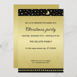 Lycklig Pawlidays, Guld shiny Tass Julgran Inbjudningar