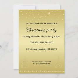 Lycklig Pawlidays, Guld shiny Tass Julgran Inbjudningar