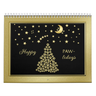 Lycklig Pawlidays, Guld shiny Tass Julgran Kalender
