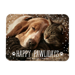 Lycklig Pawlidays Helgdag Photo Magnet