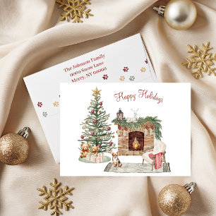 Lycklig Pawlidays Hund design-Chihuahua Helgkort