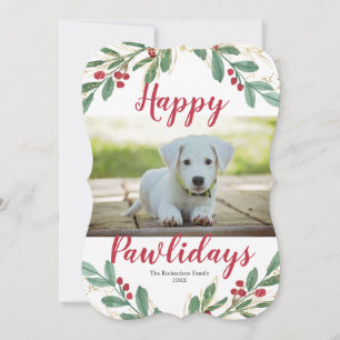 Lycklig Pawlidays Hund-färgkort julkort