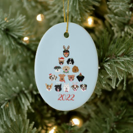 Lycklig Pawlidays Hund Julgran Julgransprydnad Keramik