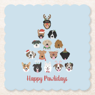 Lycklig Pawlidays Hund Julgran Underlägg Papper