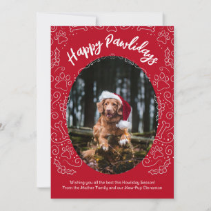 Lycklig Pawlidays Hund Pet-julkort Inbjudningar