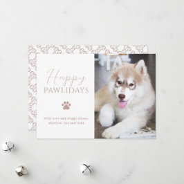 Lycklig Pawlidays Hund Photo jul Julkort