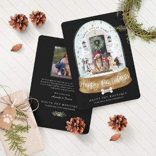 Lycklig Pawlidays Hundar Djuromsorg Business Black Julkort