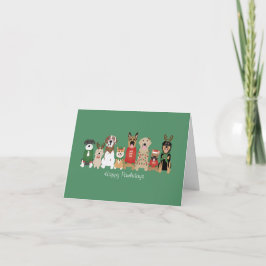 Lycklig Pawlidays Hundar Red Grönt Helgkort