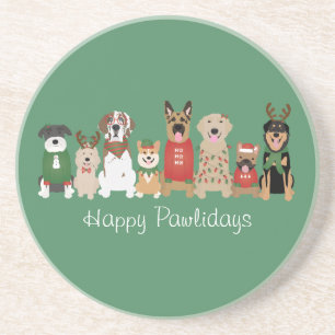 Lycklig Pawlidays Hundar Red Grönt Underlägg