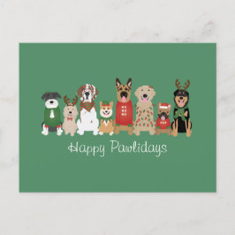 Lycklig Pawlidays Hundar Red Grönt Vykort