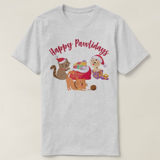 Lycklig Pawlidays-julafton Party T Shirt (Design framsida)
