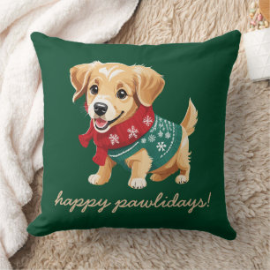 Lycklig Pawlidays   Julsötare Goldie Puppy Kudde