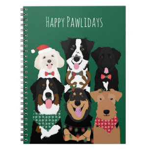 Lycklig Pawlidays Kute Jul Anteckningsbok