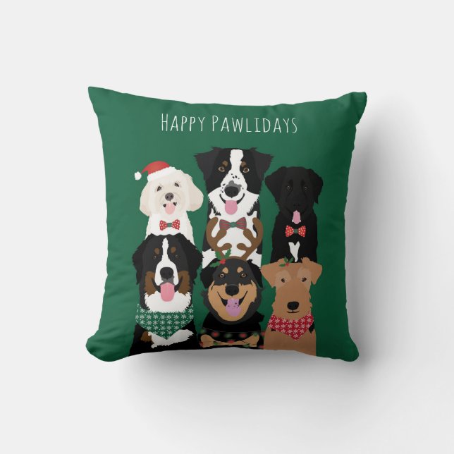 Lycklig Pawlidays Kute Jul Kudde (Framsida)