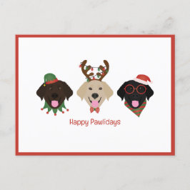 Lycklig Pawlidays Labrador Retriever Hundar Helg Vykort