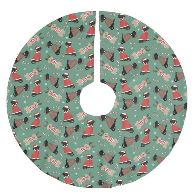 Lycklig Pawlidays Labrador Retriever Hundar Julgransmatta Borstad Polyester (Framsidan)