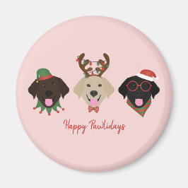 Lycklig Pawlidays Labrador Retriever Hundar Magnet